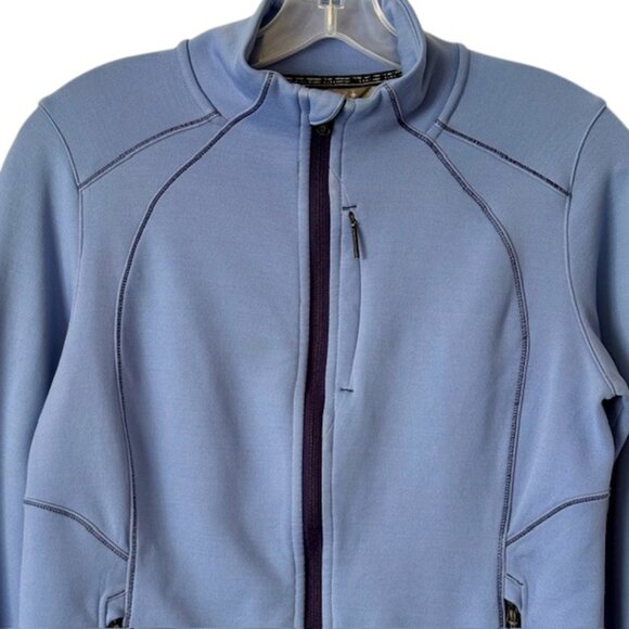 Smartwool PhD Full Zip Merino Wool Nylon Lightweight Jacket - Blue Black - M - Picture 3 of 14